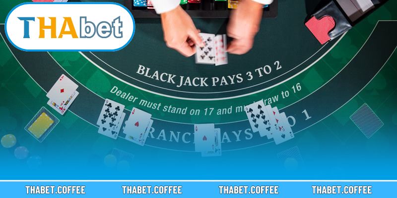 Dealer đang chia bài cho người chơi trong một ván cược trực tuyến