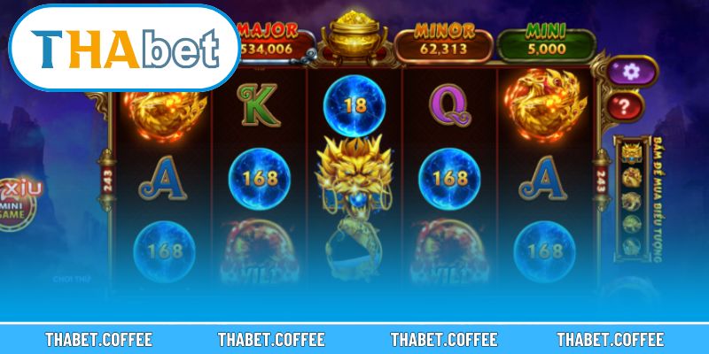 Giao diện nổi bật với hệ thống slot nhiều màu sắc và sinh động.